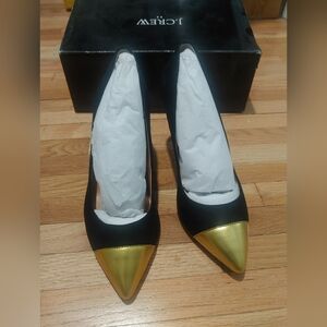 J. Crew Black and Gold Women's Shoes / Nwt / Size 8 1/2
